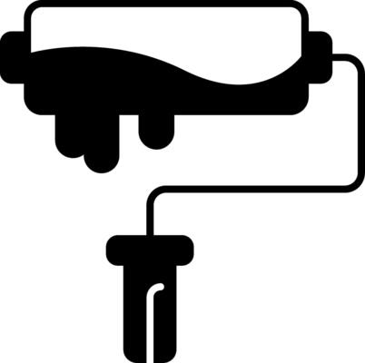 Paint Roller Glyph Icon