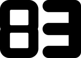 Eighty Three Glyph Icon vector