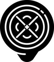 Target Location Glyph Icon vector