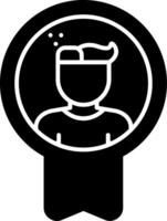User Badge Glyph Icon vector