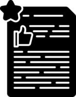 Feedback Form Glyph Icon vector