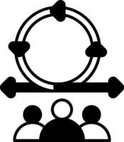Agile Team Duplicate Glyph Icon vector