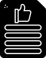 Feedback Summary Glyph Icon vector