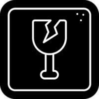 Fragile Glyph Icon vector