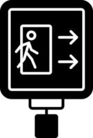 Emergency Exit Glyph Icon vector