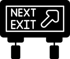 Next Exit Glyph Icon vector
