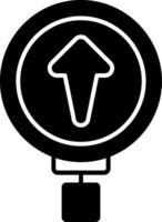 Ahead Only Glyph Icon vector