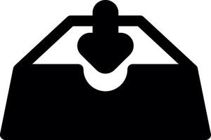 Inbox Glyph Icon vector