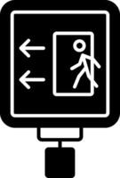Left Exit Glyph Icon vector