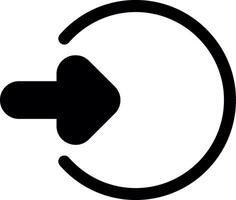 Log In Glyph Icon vector