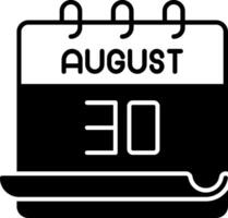 August 30 Icon vector