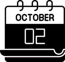 October 2 Icon vector