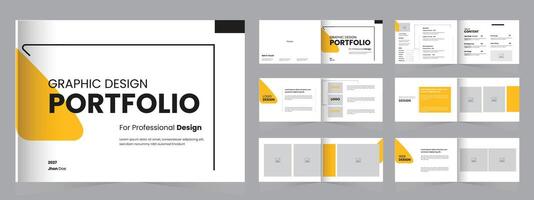 Graphic design portfolio, portfolio design landscape vector
