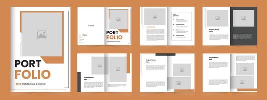 Portfolio, Multipurpose A4 Portfolio Design, Portfolio Design for Architecture interior and photography vector