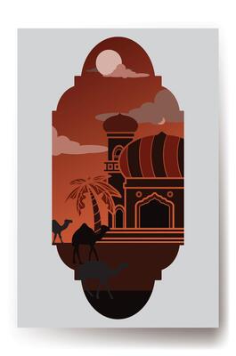 Flat Card Ramadan Kareem