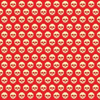 seamless digital texture with pixel skull vector