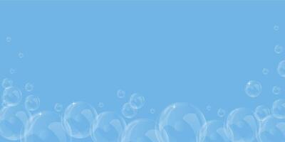 soap bubble. Realistic soap bubble, glare. Foam bubbles. Powder and soap, detergent. vector