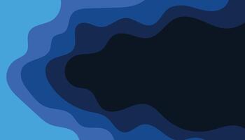 realistic blue gradation paper cut wave abstract background vector