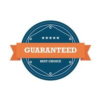 Guaranteed badge design element vector