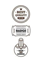 Line badge design set collection vector