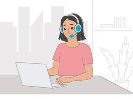Customer service or user graphic vector