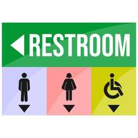 complete toilet sign design vector