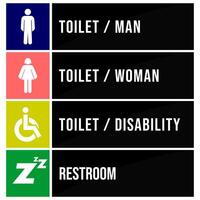 toilet sign design complete vector