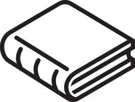 Versatile Close Book, Journal, Textbook, Notebook Outline Icon for Educational and Creative Use vector