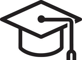 Clean and Minimalistic Graduation Cap Icon Versatile Design for Academic Certificates, Diplomas, and Scholarly Achievements vector