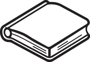 Black Outline Open Book, Journal, Textbook, Notebook Icon for Websites and Educational Content vector