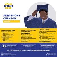 University Admissions Open Marketing Poster vector