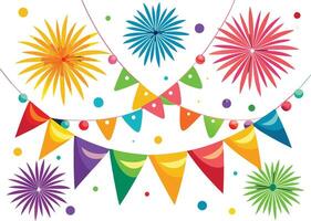 Abstract background, colorful element on white background vector