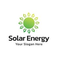 Solar energy logo design with modern concept. Simple and modern sun illustration vector