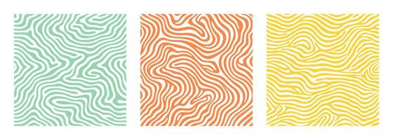 Groovy psychedelic Y2K style swirl background flat style design illustration. vector
