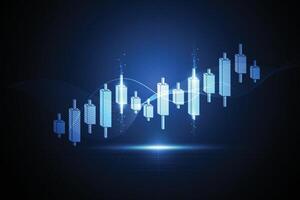 Business candle stick graph chart of stock market investment trading on white background design. Bullish point, Trend of graph vector