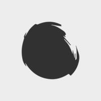 a black and white image of a circle with a line on it vector