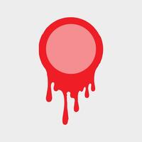 a red circle splash with a red rim. vector