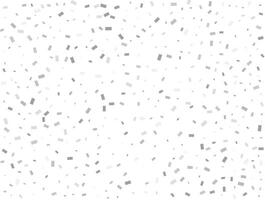 Magic silver Rectangular glitter confetti background. White festive texture. vector