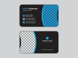 Simple business card design template vector