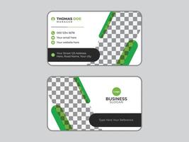 Professional colorful business card design template with image vector
