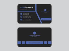 Minimalist business card template design vector