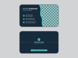 Minimal visiting card template vector
