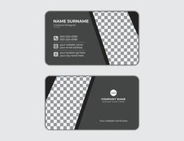 Double sided simple visiting card design vector