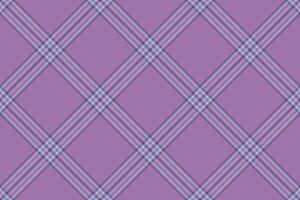 Graph plaid textile , individuality fabric check pattern. Wrapping tartan seamless background texture in purple and light colors. vector