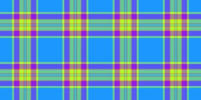Coloured textile check fabric, soft seamless tartan background. Japan pattern texture plaid in pastel and cyan colors. vector