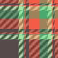Line check tartan pattern, vibrant texture plaid background. Perfection textile fabric seamless in green and pastel colors. vector