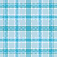 Spanish fabric seamless pattern, rectangle texture plaid. Repeat tartan check textile background in cyan and light blue colors. vector