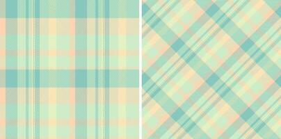 Plaid tartan pattern of textile texture with a seamless fabric background check. Set in light colors. Fashion design sample ideas. vector
