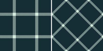 Background check pattern of textile tartan seamless with a texture plaid fabric. Set in sea colors for stylish oilcloth and other kitchen decor. vector
