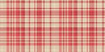 Subtle texture textile pattern, anniversary plaid seamless. Girly background tartan fabric check in light and red colors. vector